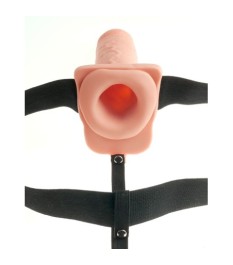 Strap-on „7“ Hollow Rechargeable Strap-on with Balls“, hohl mit Vibrat