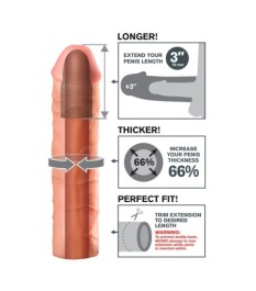 Penishülle „Mega 3" Extension“, verdickt um 66%
