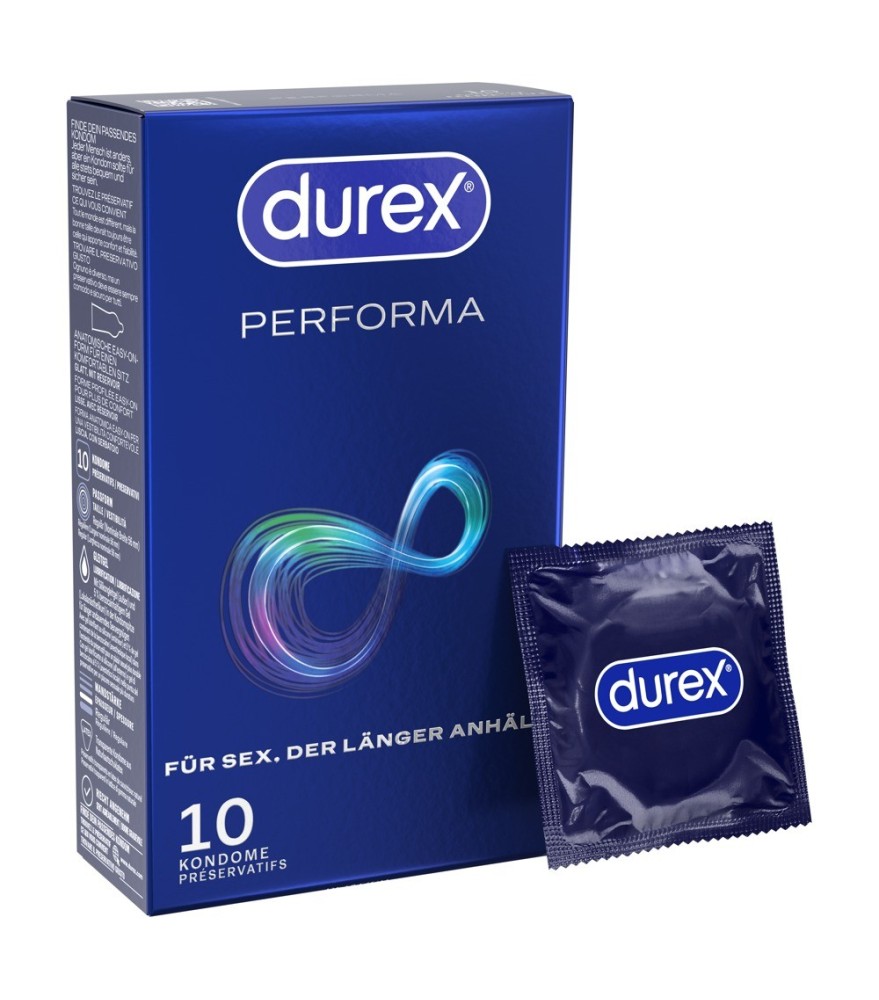 Kondome „Performa“ mit Verzögerungsgel in der Spitze