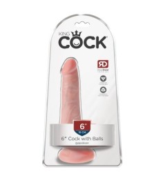 Dildo „6" Cock with Balls“ mit Saugfuß