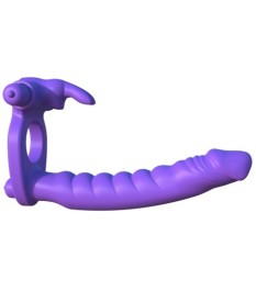 Vibro-Penisring „Silicone Double Penetrator Rabbit“ mit Analdildo