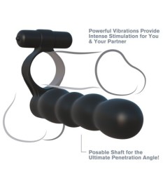 Vibro-Penisring „Posable Partner Double Penetrator“ mit Dildo