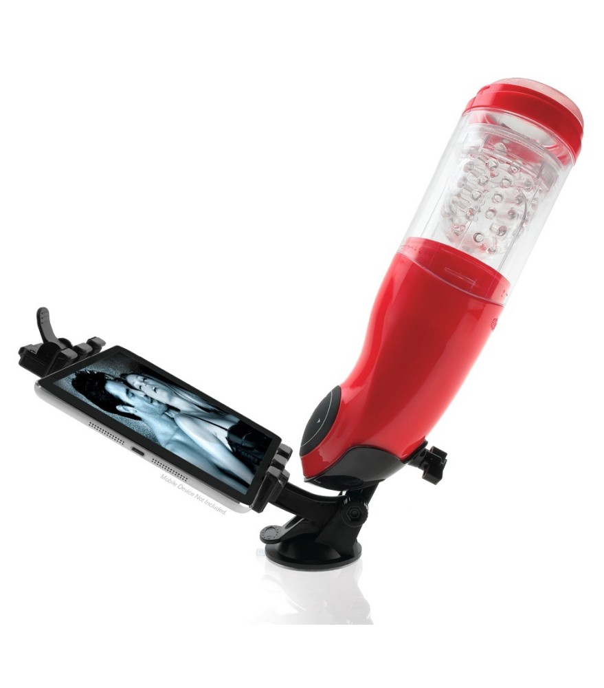 Masturbator „Mega-Bator Mouth“ mit Tablet-Halterung und Saugfuß