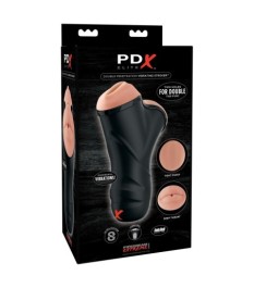 Masturbator „Double Penetration Vibrating Stroker“ mit 2 Öffnungen