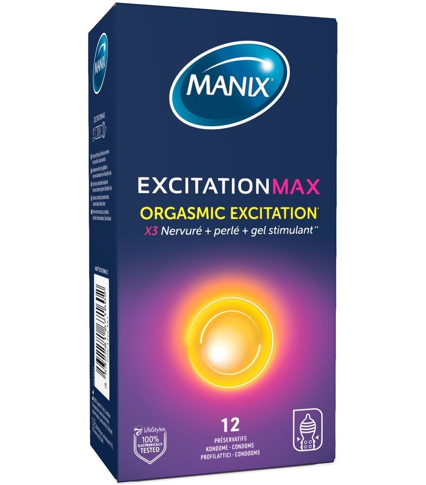 Kondome „Excitation Max“ mit Noppen und Rillen