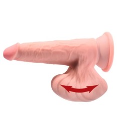 Dildo „Triple Density Cock with Swinging Balls“, hyperrealistisch mit