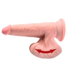 Dildo „Triple Density Cock with Swinging Balls“, hyperrealistisch mit