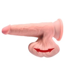 Dildo „Triple Density Cock with Swinging Balls“, hyperrealistisch mit