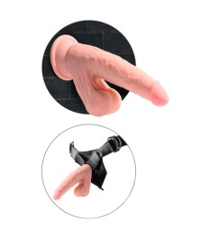 Dildo „Triple Density Cock with Swinging Balls“, hyperrealistisch mit