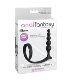 Penisring „Ass-Gasm Cockring Anal Beads“ mit Kugel-Analplug