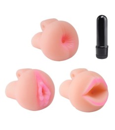 Penispumpe „Travel Trio Pump Set“ mit Vibrobullet und Ballpumpe