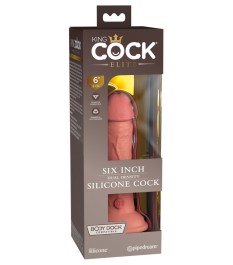 Naturdildo „6“ Dual Density Silicone Cock“ mit extra starkem Saugfuß