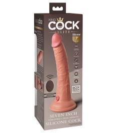 Naturvibrator „7“ Vibrating + Dual Density Silicone Cock with Remote“