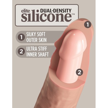 Naturdildo „9“ Dual Density Silicone Cock“ mit extra starkem Saugfuß