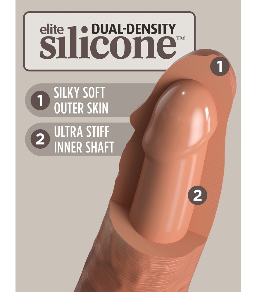 Naturdildo „11“ Dual Density Silicone Cock“ mit extra starkem Saugfuß