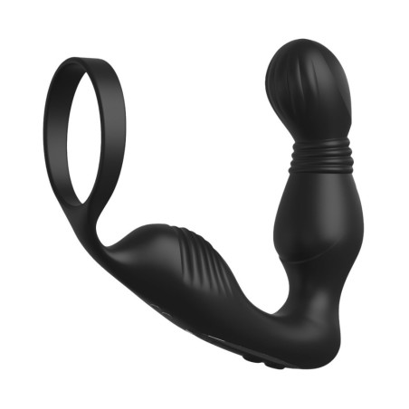 Analvibrator „Ass-Gasm Pro P-Spot Milker“ mit Penisring und nickender P-Punkt-Spitze