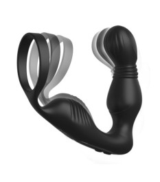 Analvibrator „Ass-Gasm Pro P-Spot Milker“ mit Penisring und nickender P-Punkt-Spitze