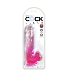 Naturdildo „6“-Cock with Balls“ mit Saugfuß