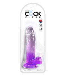 Naturdildo „7“-Cock with Balls“ mit Saugfuß