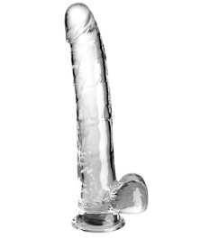 Naturdildo „11“-Cock with Balls“ mit Saugfuß