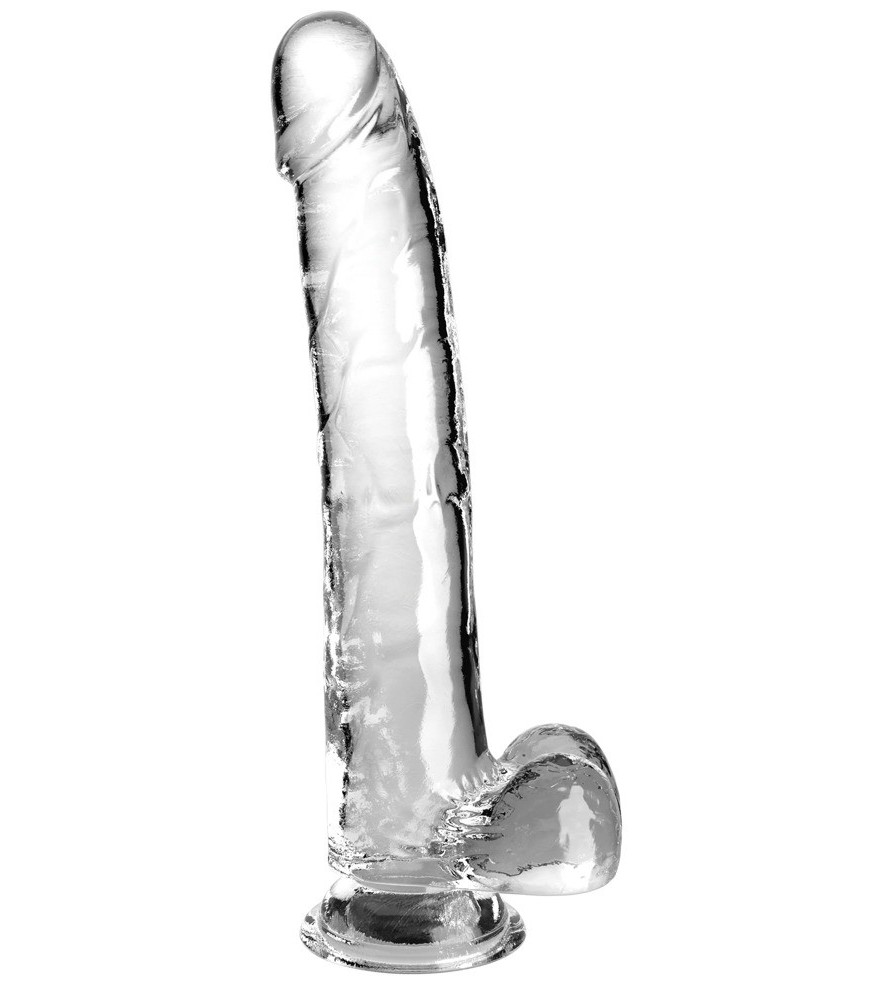 Naturdildo „11“-Cock with Balls“ mit Saugfuß