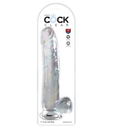 Naturdildo „11“-Cock with Balls“ mit Saugfuß