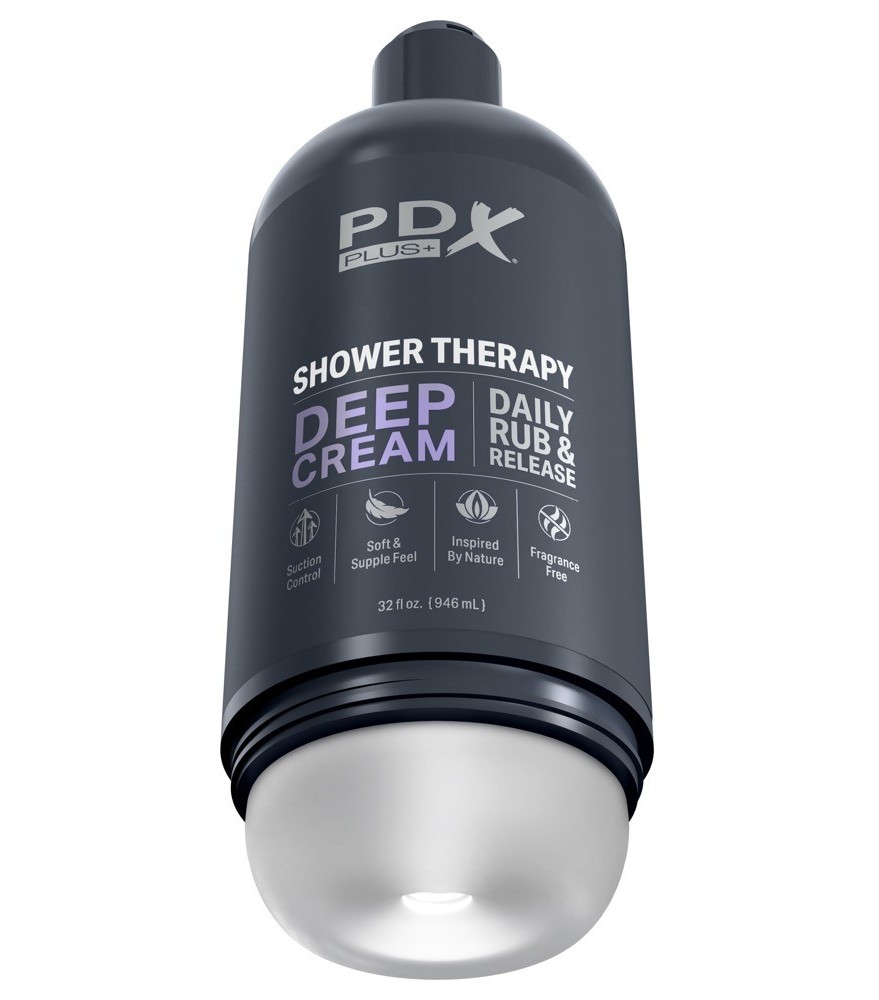Masturbator „Shower Therapy Deep Cream“ inklusive abnehmbarem Saugfuß
