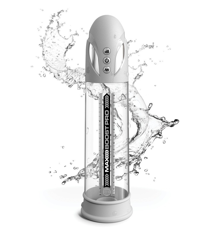 Penispumpe „Max Boost Pro Flow“ mit automatischer Saugkraft