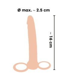 Analdildo mit Penis- und Hodenring