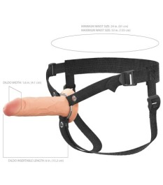 Penishülle „Hollow Silicone Strap-on“ mit Umschnallgurt