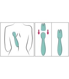 Massagestab „Canna“ mit 3 Aufsätzen