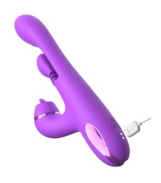 Rabbitvibrator „IntiMotion Pulse Pro“ inklusive 3 Klitoris-Aufsätze