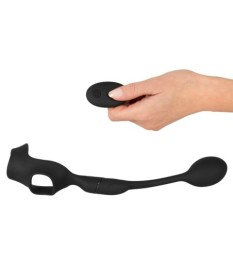 Penis-/Hodenring „Cock Ring with RC Butt Plug“ mit Vibro-Analplug, kab