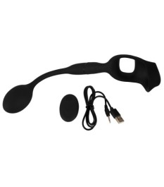 Penis-/Hodenring „Cock Ring with RC Butt Plug“ mit Vibro-Analplug, kab