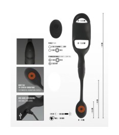 Penis-/Hodenring „Cock Ring with RC Butt Plug“ mit Vibro-Analplug, kab