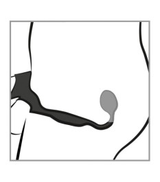 Penis-/Hodenring „Cock Ring with RC Butt Plug“ mit Vibro-Analplug, kab