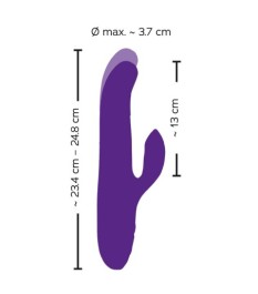 Rabbitvibrator „Thrusting Pearl“ mit Stoßfunktion und Perlen-Rotation