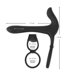 Paarvibrator „Couple's Vibrator“ mit Penis-/Hodenring und Klitorisstim