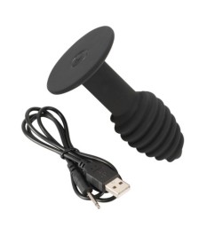 Analplug „Twist butt plug“, mit ausgeprägter Rillenstruktur, 7 Vibrati