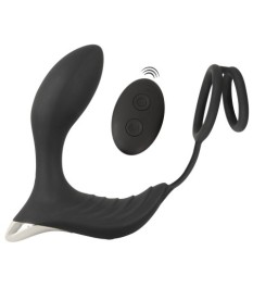 „RC Prostata Vibrator mit Penis- und Hodenring“