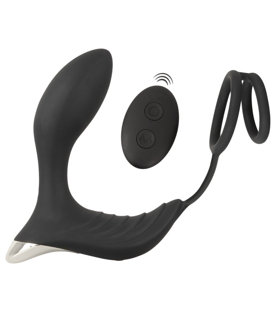 „RC Prostata Vibrator mit Penis- und Hodenring“