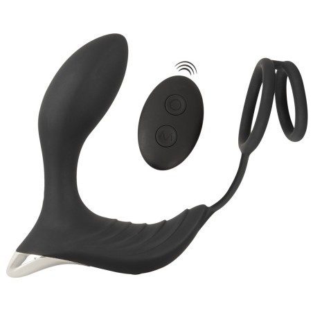 „RC Prostata Vibrator mit Penis- und Hodenring“