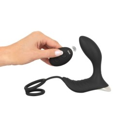 „RC Prostata Vibrator mit Penis- und Hodenring“