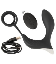 „RC Prostata Vibrator mit Penis- und Hodenring“