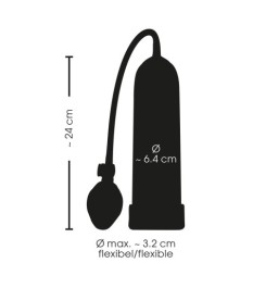 Penispumpe „Cool“ mit Messskala und Pumpball