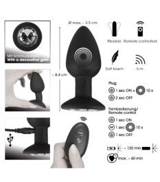 Vibro-Analplug „RC Diamond Plug“, 10 Vibrationsmodi per Fernbedienung