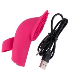 „Licking and Pulsating Finger Stimulator“ mit Action-Zunge und sanft p