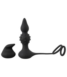 Penis-/Hodenring „RC Butt Plug with Cock & Ball Rings“ mit Vibro-Analplug