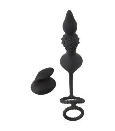 Penis-/Hodenring „RC Butt Plug with Cock & Ball Rings“ mit Vibro-Analp