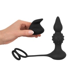 Penis-/Hodenring „RC Butt Plug with Cock & Ball Rings“ mit Vibro-Analp